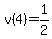 v%284%29+=+1%2F2