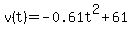 v%28t%29=-0.61t%5E2%2B61