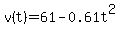 v%28t%29=61-0.61t%5E2