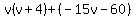 v%28v%2B4%29%2B%28-15v-60%29