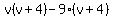 v%28v%2B4%29-9%28v%2B4%29