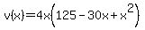 v%28x%29=4x%28125-30x%2Bx%5E2%29