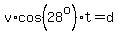 v%2Acos%2828%5Eo%29%2At=d