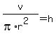 v%2F%28pi%2Ar%5E2%29+=+h