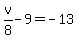 v%2F8-9=-13