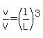 v%2FV=%28l%2FL%29%5E3