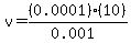 v=%280.0001%29%2810%29%2F%280.001%29