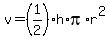 v=%281%2F2%29h%2Api%2Ar%5E2