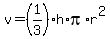 v=%281%2F3%29h%2Api%2Ar%5E2