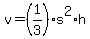 v=%281%2F3%29s%5E2%2Ah