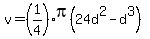 v=%281%2F4%29pi%2824d%5E2-d%5E3%29