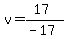 v=%2817%29%2F%28-17%29