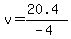 v=%2820.4%29%2F%28-4%29