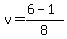 v=%286-1%29%2F8