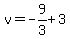 v=-9%2F3%2B3