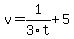 v=1%2F3t+%2B+5