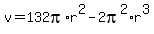 v=132pi%2Ar%5E2-2pi%5E2%2Ar%5E3