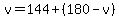 v=144%2B%28180-v%29