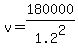 v=180000%2F1.2%5E2