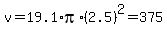 v=19.1%2Api%2A%282.5%29%5E2=375