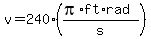 v=240%28%28pi%2Aft%2Arad%29%2Fs%29