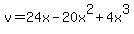 v=24x-20x%5E2%2B4x%5E3
