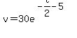 v=30e%5E%28-t%2F2+-5%29