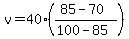 v=40%28%2885-70%29%2F%28100-85%29%29