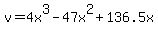 v=4x%5E3-47x%5E2%2B136.5x