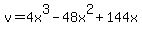 v=4x%5E3-48x%5E2%2B144x