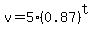 v=5%280.87%29%5Et