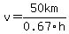 v=50.0km%2F0.67h