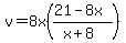 v=8x%28%2821-8x%29%2F%28x%2B8%29%29