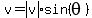 v=abs%28v%29%2Asin%28theta%29