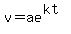 v=ae%5E%28kt%29
