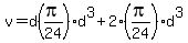 v=d%28pi%2F24%29d%5E3%2B2%28pi%2F24%29d%5E3