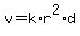 v=k%2Ar%5E2%2Ad