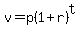 v=p%281%2Br%29%5Et