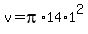 v=pi%2A14%2A1%5E2