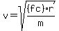 v=sqrt%28%28fc%29r%2Fm%29