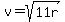 v=sqrt%2811r%29