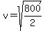 v=sqrt%28800%2F2%29