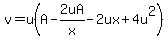 v=u%28A-2uA%2Fx-2ux%2B4u%5E2%29