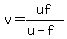 v=uf%2F%28u-f%29