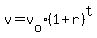 v=v%5Bo%5D%281%2Br%29%5Et