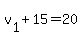 v%5B1%5D%2B15=20