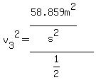 v%5B3%5D%5E2=%2858.859m%5E2%2Fs%5E2%29%2F%281%2F2%29