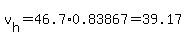 v%5Bh%5D=46.7%2A0.83867=39.17
