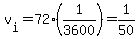 v%5Bi%5D=72%281%2F3600%29=1%2F50