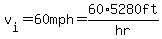 v%5Bi%5D+=+60+mph+=+60%2A5280+ft%2Fhr